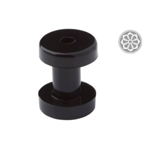  Alargador Flesh Tunnel black em acrílico 4mm