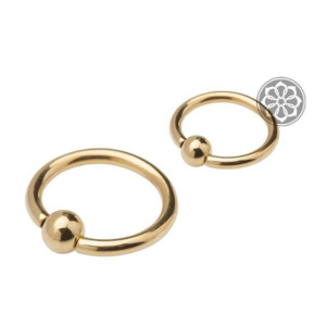 Piercing Captive 6mm folheado a ouro