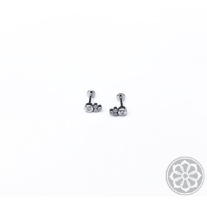 Piercing Labret Bezel Zircônia Titânio