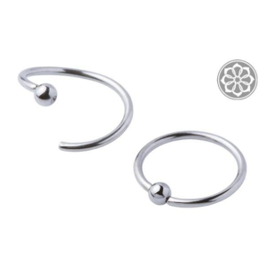 Argola Captive falso 6mm 12 Unidades em Aço Cirúrgico 316L (Low Carbon).