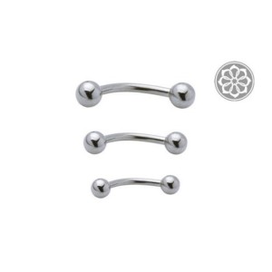 Piercing Microbell Curvo10mm 12 Unidades em Aço