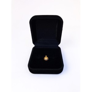 Piercing Flower Drop Com Opala Cravejada em Ouro Amarelo 18K