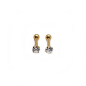 RETO ZIRCÔNIA TITÂNIO GOLD PEDRA 3MM 1.2X8X3 R/I