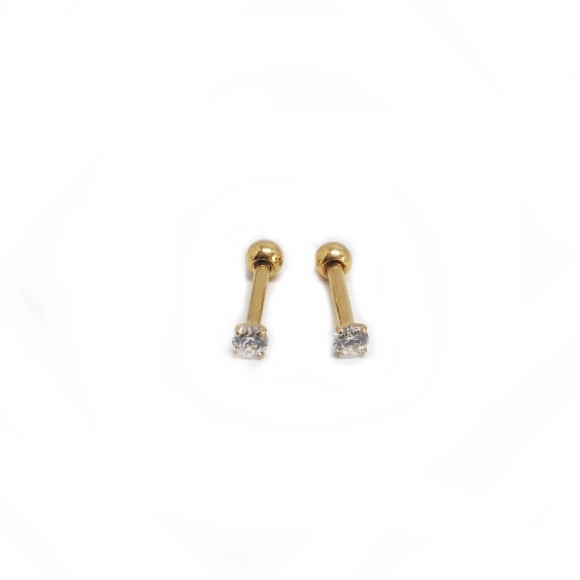 RETO ZIRCÔNIA TITÂNIO GOLD PEDRA 2.5MM 1.2X8X2.5 R/I